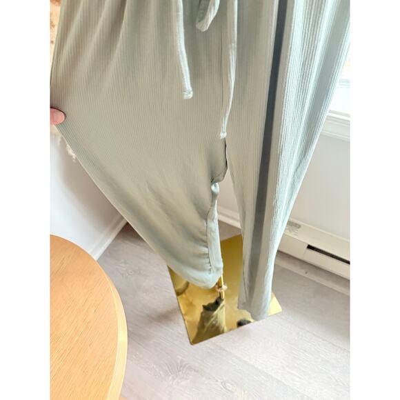 NWT GAP Ribbed Wrap Jumpsuit Womens Medium Gasoline Green - Picture 5 of 10